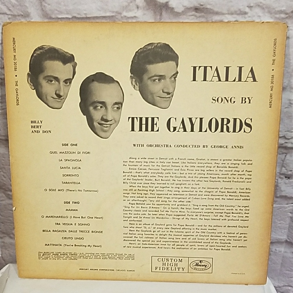 The Gaylords ‎– Italia ! - Picture 3 of 5
